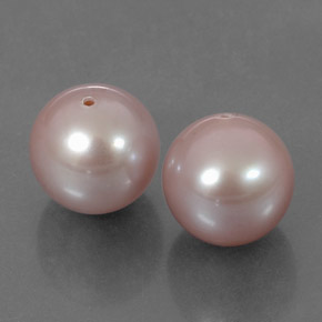 Gemas de perla rosa natural de 6,69 ct, esfera / bola, opaco