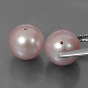 Gemas de perla rosa natural de 6,69 ct, esfera / bola, opaco