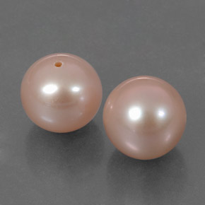Gemas de perla rosa natural de 6,35 ct, esfera / bola, opaco