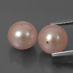 Gemas de perla rosa natural de  ct, esfera / bola, opaco