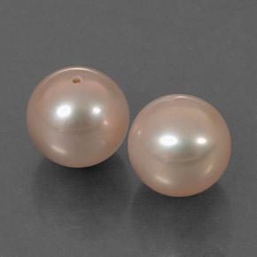 Gemas de Perla Rosado claro natural de 6.25 ct, Esfera / Bola, Opaco