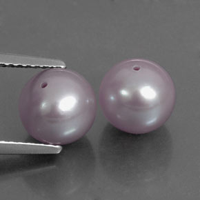 Gemas de perla rosa natural de  ct, esfera / bola, opaco
