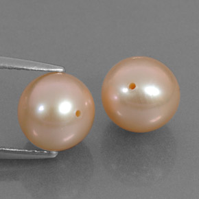 Gemas de perla rosa natural de 6,13 ct, esfera / bola, opaco