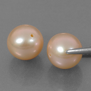 Gemas de perla rosa natural de 6,13 ct, esfera / bola, opaco