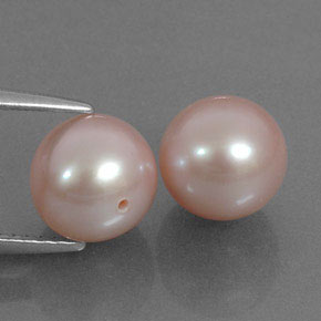 Gemas de perla rosa natural de  ct, esfera / bola, opaco