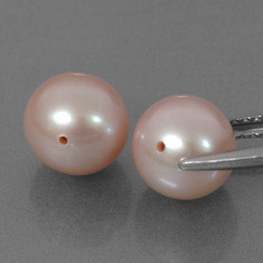 Gemas de perla rosa natural de  ct, esfera / bola, opaco