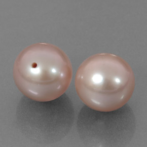 Gemas de perla rosa natural de 6,78 ct, esfera / bola, opaco