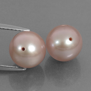 Gemas de perla rosa natural de 6,78 ct, esfera / bola, opaco