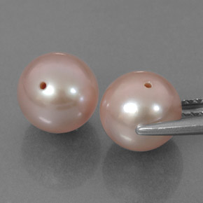 Gemas de perla rosa natural de 6,78 ct, esfera / bola, opaco