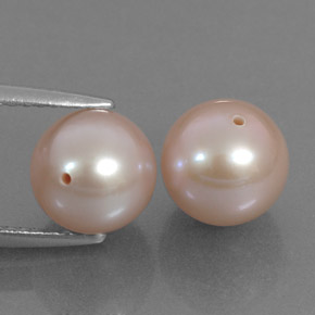 Gemas de perla rosa natural de  ct, esfera / bola, opaco