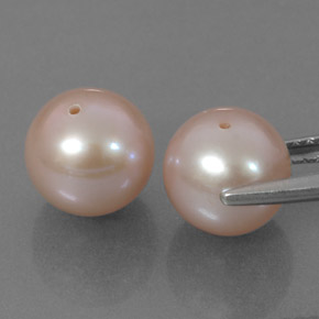 Gemas de perla rosa natural de  ct, esfera / bola, opaco