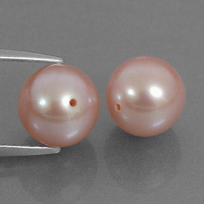 Gemas de perla rosa natural de  ct, esfera / bola, opaco