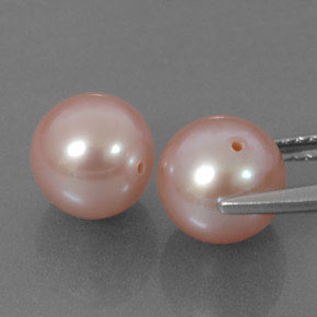 Gemas de perla rosa natural de  ct, esfera / bola, opaco