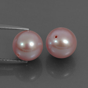 Gemas de perla rosa natural de 6,78 ct, esfera / bola, opaco