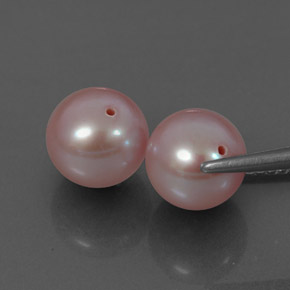 Gemas de perla rosa natural de 6,78 ct, esfera / bola, opaco