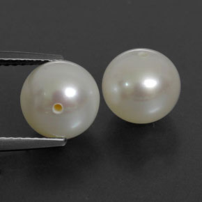 Gemas de Perla Crema natural de  ct, Esfera / Bola, Opaco