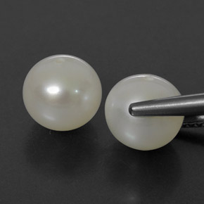 Gemas de Perla Crema natural de  ct, Esfera / Bola, Opaco