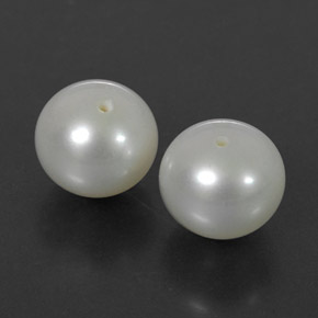 Gemas de perla crema natural de  ct, esfera / bola, opaco