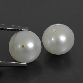 Gemas de perla crema natural de  ct, esfera / bola, opaco