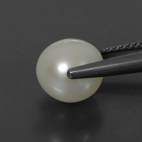 Perla crema natural de 3,75 ct, esfera / bola, opaco