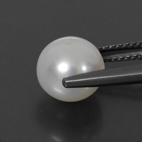 Perla crema natural de 3,85 ct, esfera / bola, opaco