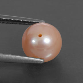 Perla rosa natural de 3,44 ct, esfera / bola, opaco