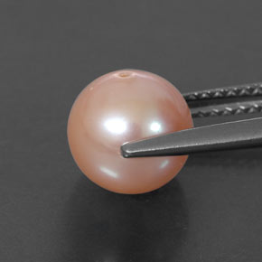 Perla rosa natural de 3,44 ct, esfera / bola, opaco