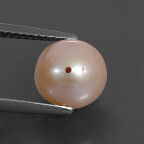 Perla rosa natural de 3,63 ct, esfera / bola, opaco