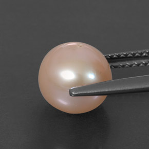 Perla rosa natural de 3,63 ct, esfera / bola, opaco
