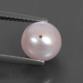 Perla rosa natural de 3,60 ct, esfera / bola, opaco