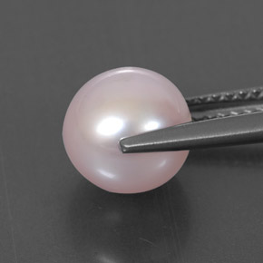 Perla rosa natural de 3,60 ct, esfera / bola, opaco