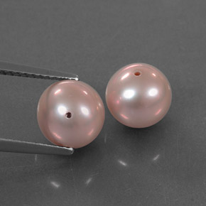 Gemas de perla rosa natural de  ct, esfera / bola, opaco