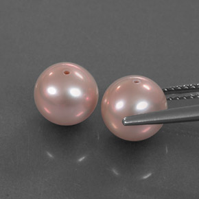 Gemas de perla rosa natural de  ct, esfera / bola, opaco