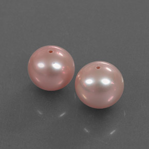 Gemas de perla rosa natural de  ct, esfera / bola, opaco