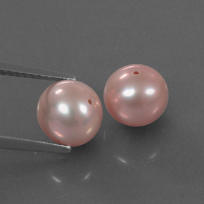 Gemas de perla rosa natural de  ct, esfera / bola, opaco