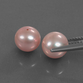 Gemas de perla rosa natural de  ct, esfera / bola, opaco