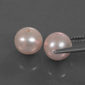 Gemas de Perla Rosado claro natural de 6.61 ct, Esfera / Bola, Opaco