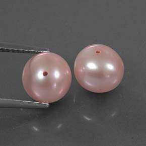 Gemas de perla rosa natural de  ct, esfera / bola, opaco