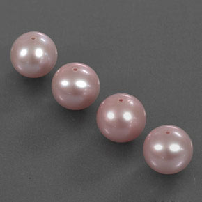 Gemas de Perla Rosa natural de 12.51 ct, Esfera / Bola, Opaco