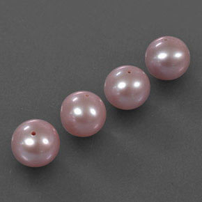 Gemas de perla rosa natural de 12,07 ct, esfera / bola, opaco