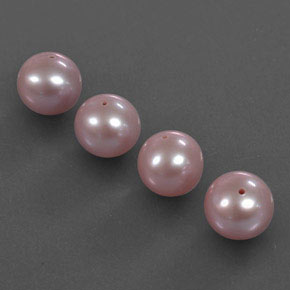 Gemas de perla rosa natural de 12,07 ct, esfera / bola, opaco