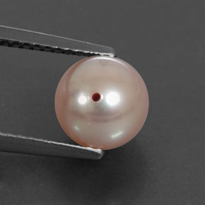 Perla rosa natural de 2,87 ct, esfera / bola, opaco