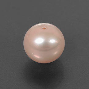 Perla rosa natural de 3,25 ct, esfera / bola, opaco