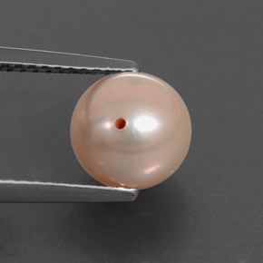 Perla rosa natural de 3,25 ct, esfera / bola, opaco