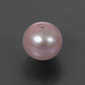 Perla Plateado rosado natural de 3.47 ct, Esfera / Bola, Opaco