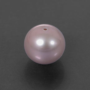 Perla gris natural de 3,14 ct, esfera / bola, opaco