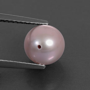 Perla gris natural de 3,14 ct, esfera / bola, opaco