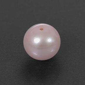 Perla rosa natural de 3,01 ct, esfera / bola, opaco