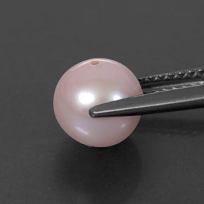 Perla rosa natural de 3,01 ct, esfera / bola, opaco