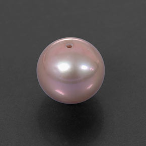 Perla plateado natural de 3,26 ct, esfera / bola, opaco